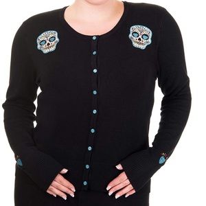 Sourpuss clothing sugar skull cardigan